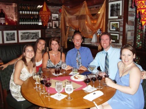 Not the main dining room, but the whole crew together beforehand at Vintages, the onboard wine bar
